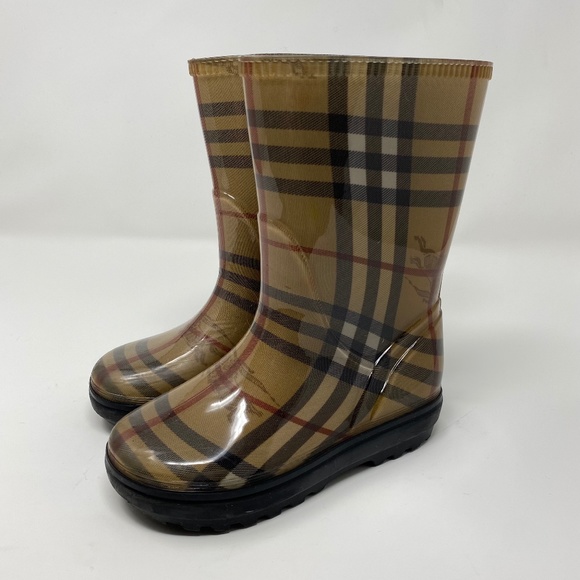 Burberry Other - BURBERRY BRIT NOVA CHECK Original Kids Rain Boots Unisex Size 27/28 US 9/10